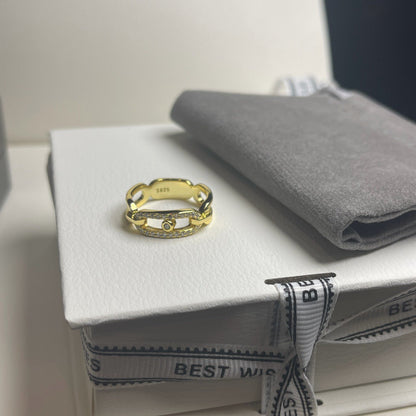 [Lume Jewels]Sliding Single Diamond Ring