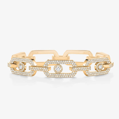 [Lume Jewels]Large Full Diamond Unisex Sliding Bracelet with Moissanite