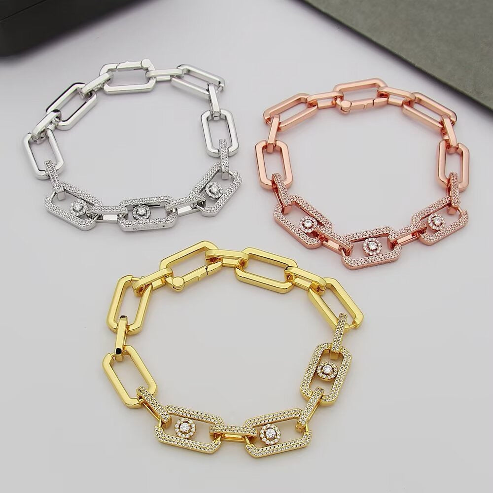 [Lume Jewels]Large Full Diamond Unisex Sliding Bracelet with Moissanite