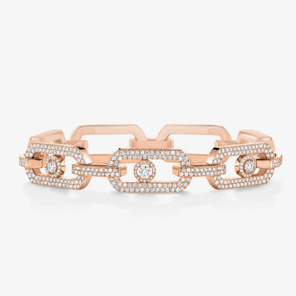 [Lume Jewels]Large Full Diamond Unisex Sliding Bracelet with Moissanite