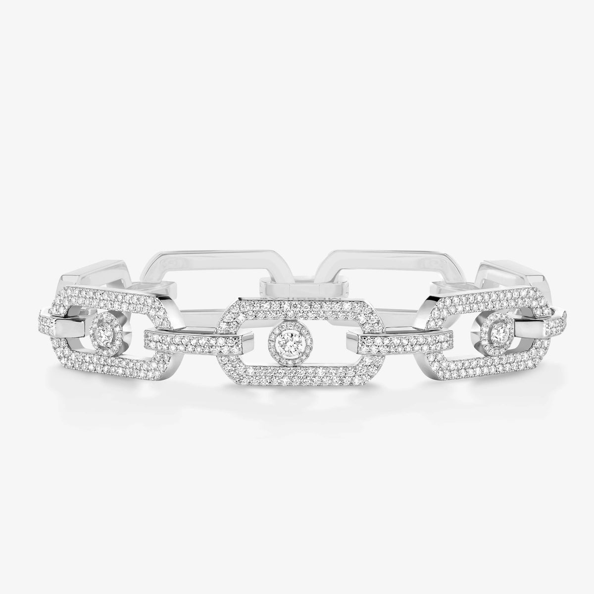 [Lume Jewels]Large Full Diamond Unisex Sliding Bracelet with Moissanite