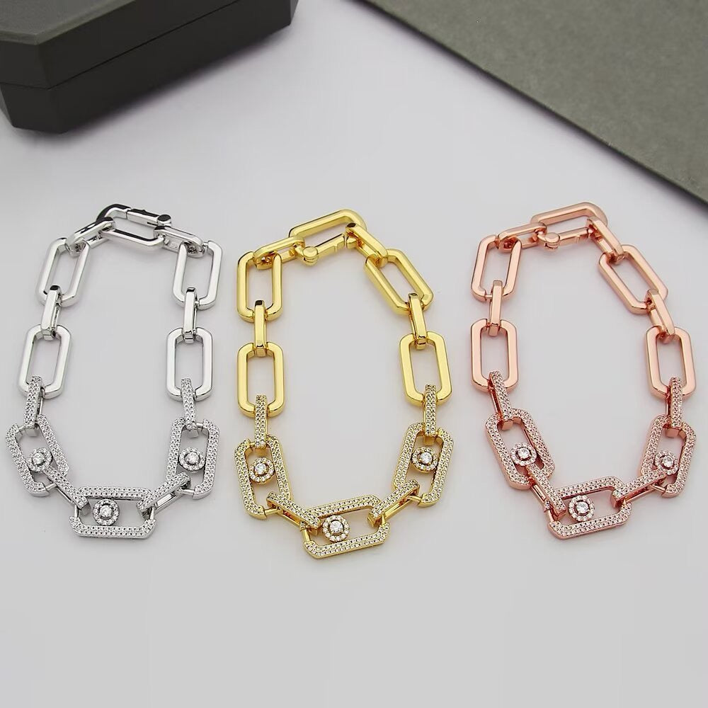 [Lume Jewels]Large Full Diamond Unisex Sliding Bracelet with Moissanite