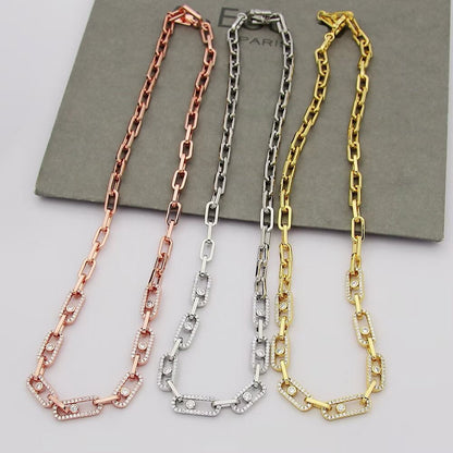 [Lume Jewels]Move Link Pave Diamond Necklace