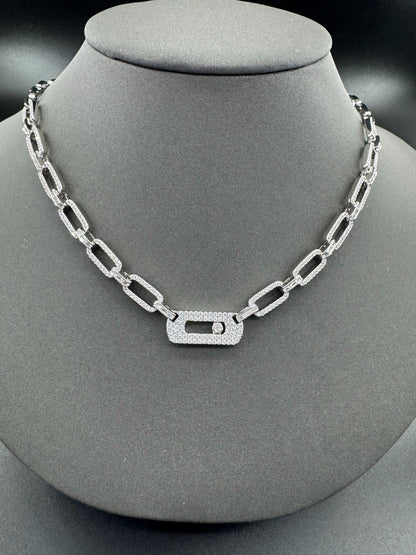 [Lume Jewels] Move Link Pave Diamond Chain Necklace
