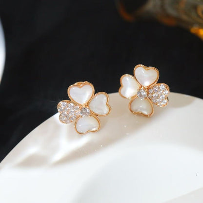 [Lume Jewels]FRIVOLE PINK GOLD FLOWER DIAMOND EARRINGS 2