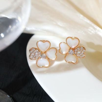 [Lume Jewels]FRIVOLE PINK GOLD FLOWER DIAMOND EARRINGS 2