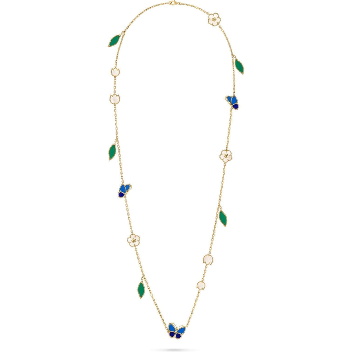 [Lume Jewels]LUCKY SPRING BUTTERFLY 15 FLOWER NECKLACE