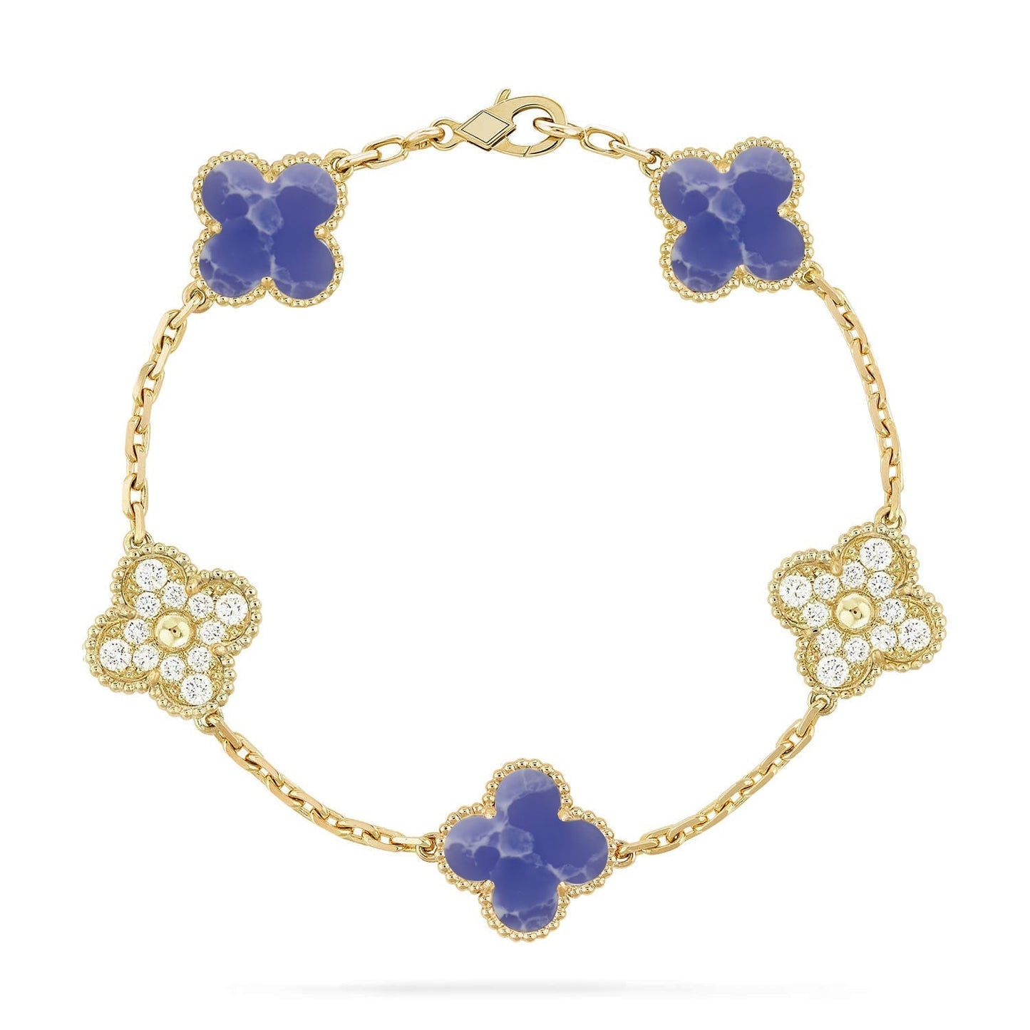 [Lume Jewels]New CLOVER 5 MOTIF BLUE VEINS BRACELET COLLECTION