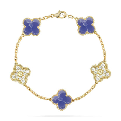 [Lume Jewels]New CLOVER 5 MOTIF BLUE VEINS BRACELET COLLECTION