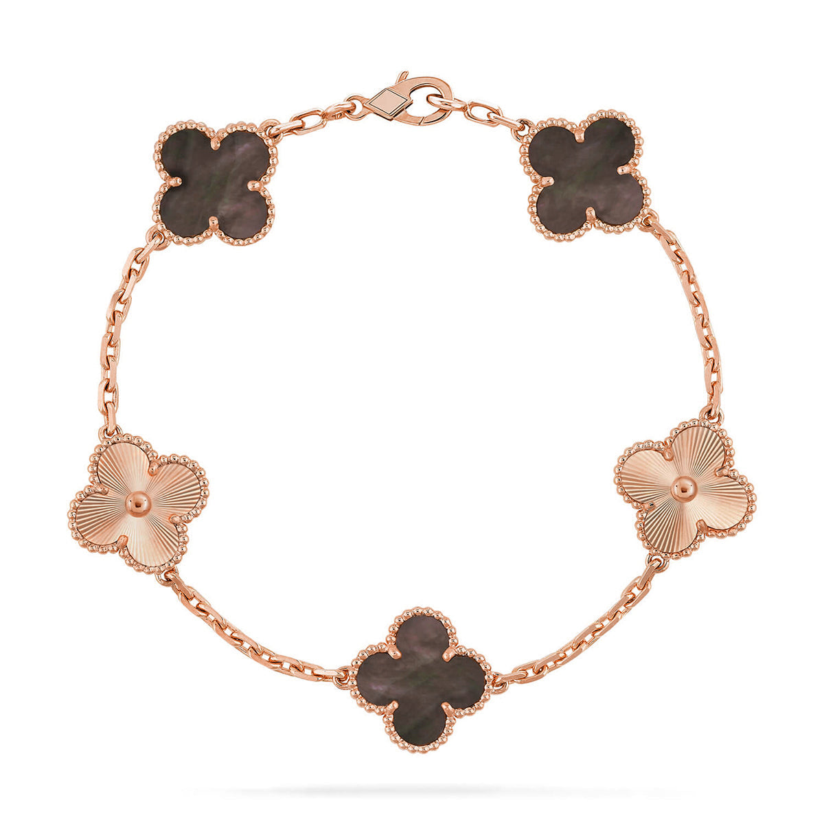 [Lume Jewels]New CLOVER 5 MOTIF GRAY MOP BRACELET COLLECTION