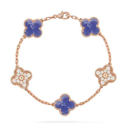 [Lume Jewels]New CLOVER 5 MOTIF BLUE VEINS BRACELET COLLECTION