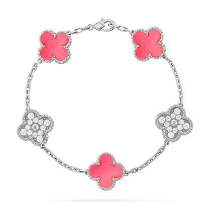 [Lume Jewels]New  CLOVER 5 MOTIFS  PINK MOP BRACELET COLLECTION