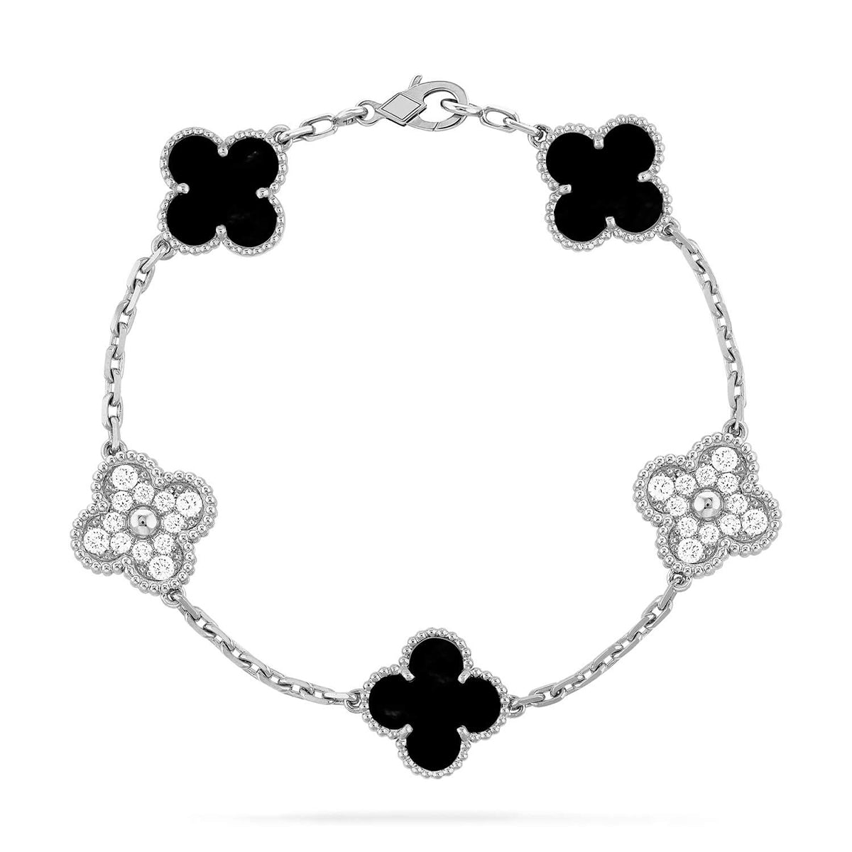 [Lume Jewels]New CLOVER 5 MOTIF ONYXS BRACELET COLLECTION