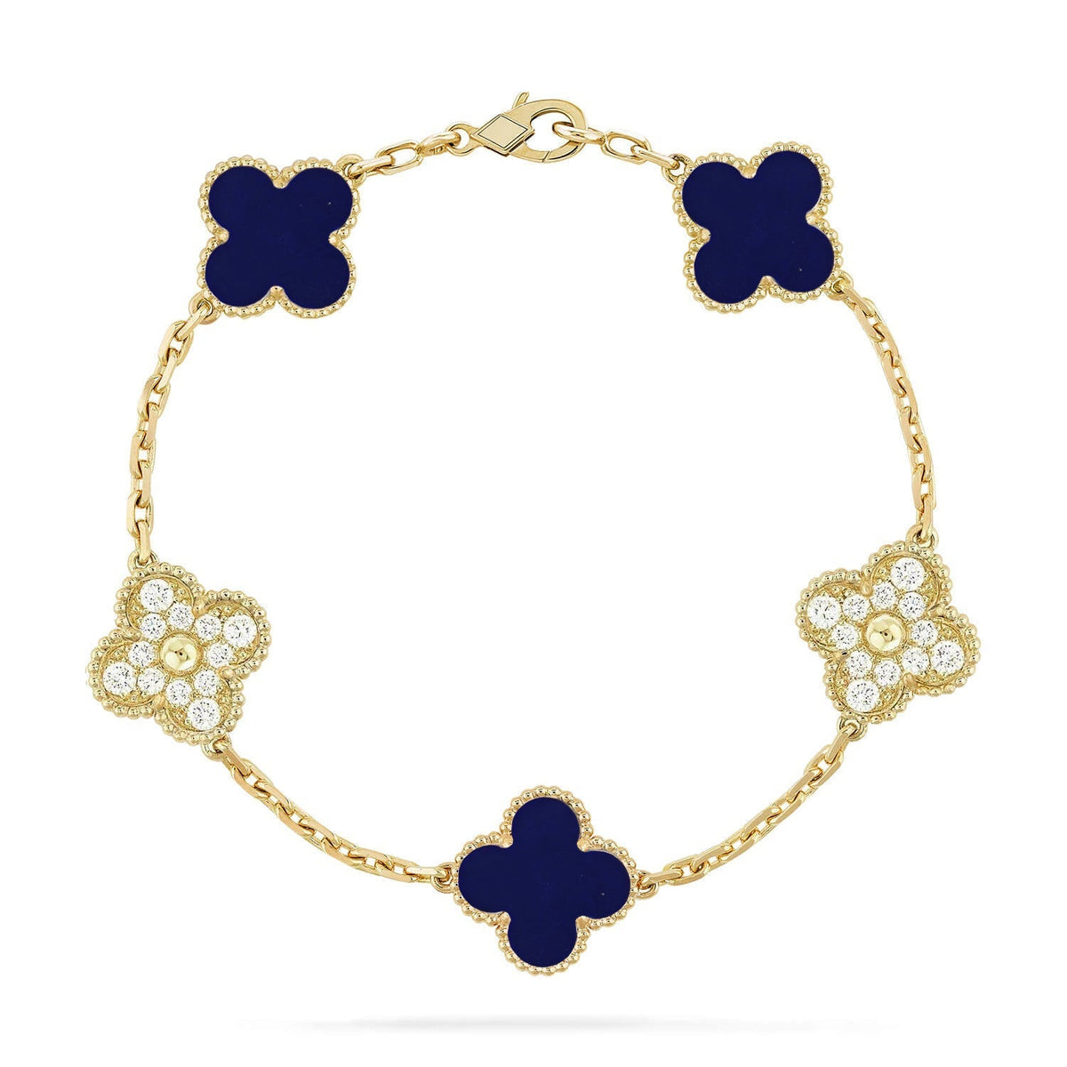 [Lume Jewels]New CLOVER 5 MOTIF LAPIS LAZULI BRACELET COLLECTION