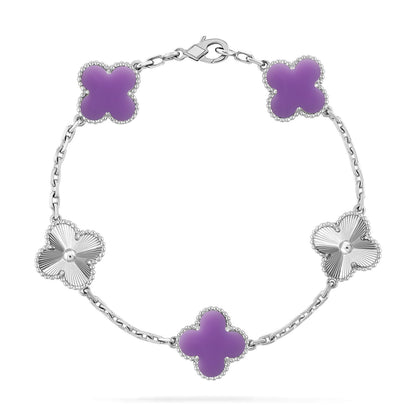 [Lume Jewels]New CLOVER 5 MOTIF LIGHT PURPLE BRACELET COLLECTION