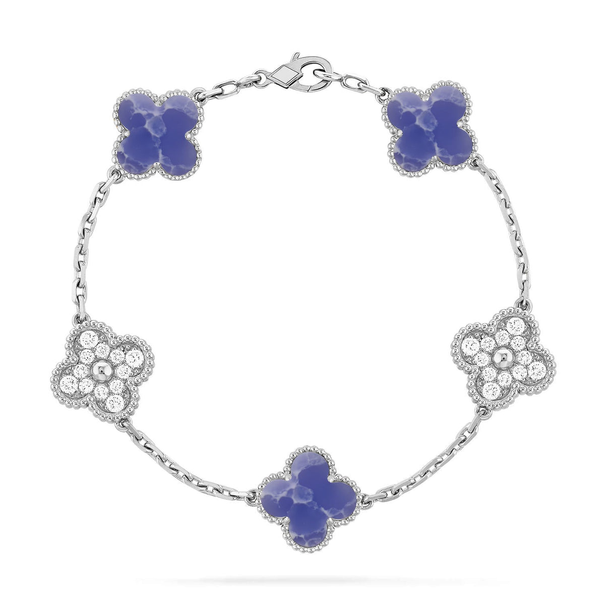 [Lume Jewels]New CLOVER 5 MOTIF BLUE VEINS BRACELET COLLECTION