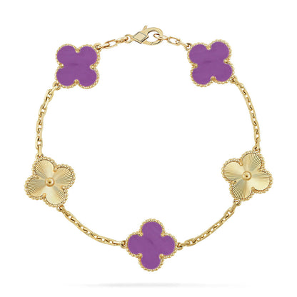 [Lume Jewels]New  CLOVER 5 MOTIF VIOLET BRACELET COLLECTION