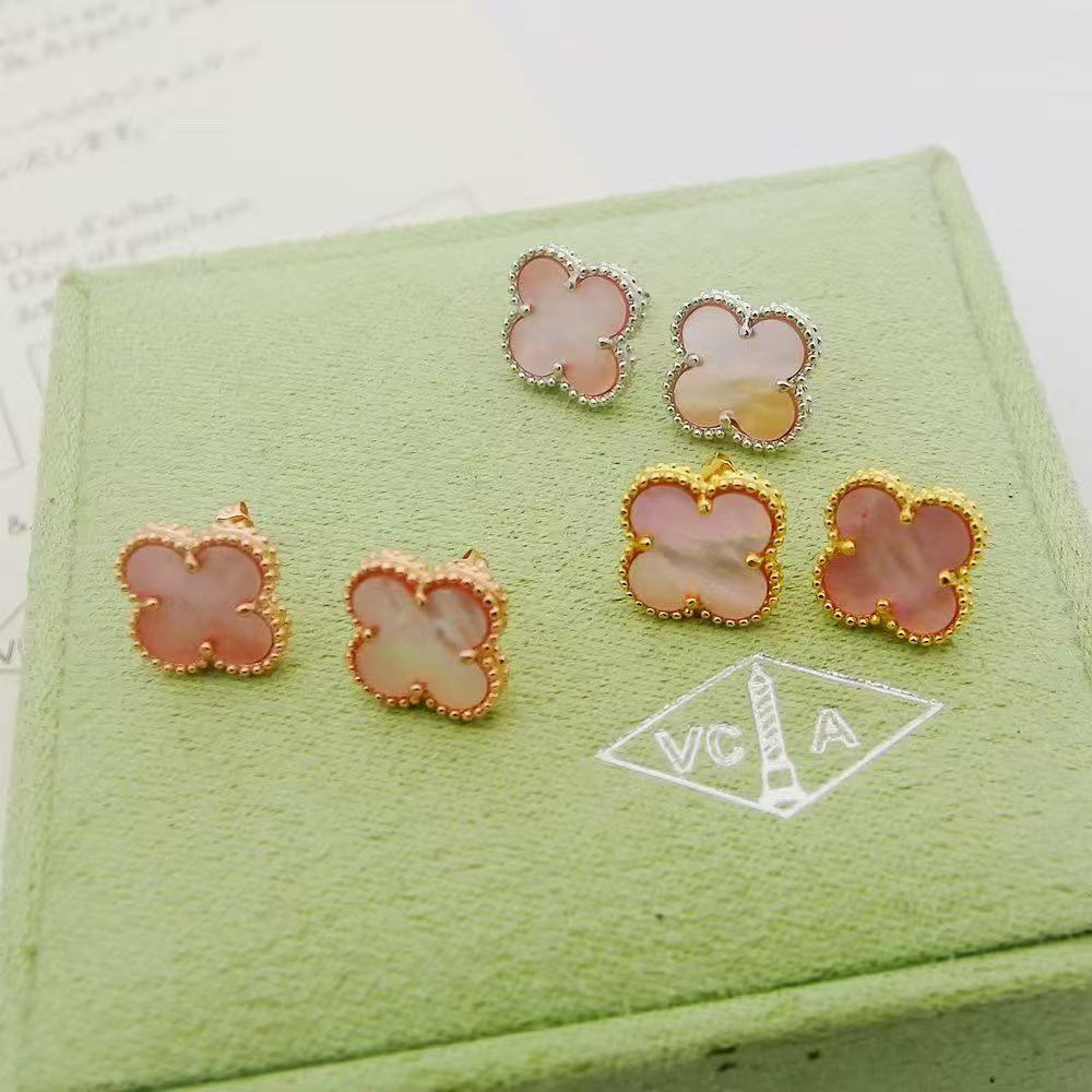 [Lume Jewels]Clover Mini Pink Earrings