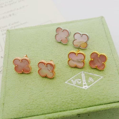 [Lume Jewels]Clover Mini Pink Earrings