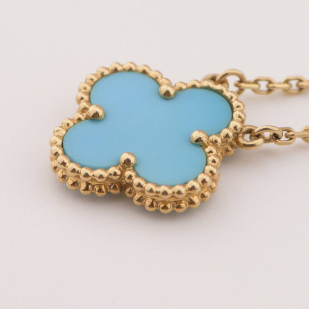 ¡®Lume Jewels¡¯CLOVER 15MM VINTAGE TURQUOISE NECKLACE