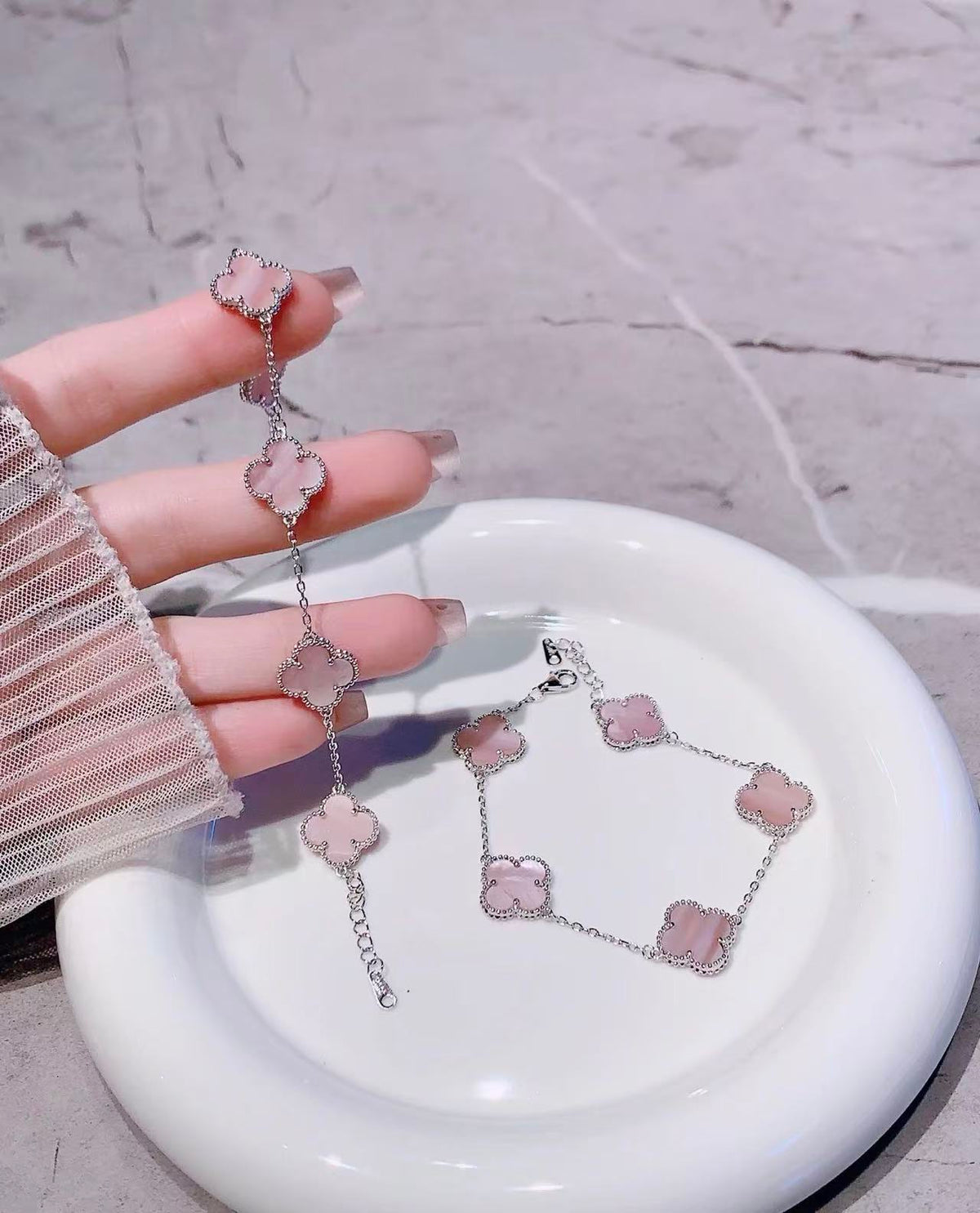 [Lume JewelsLight Pink Braided Bracelet