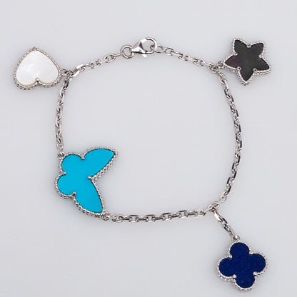 ¡®Lume Jewels¡¯LUCKY SPRING SILVER BRACELET 4 MOTIF