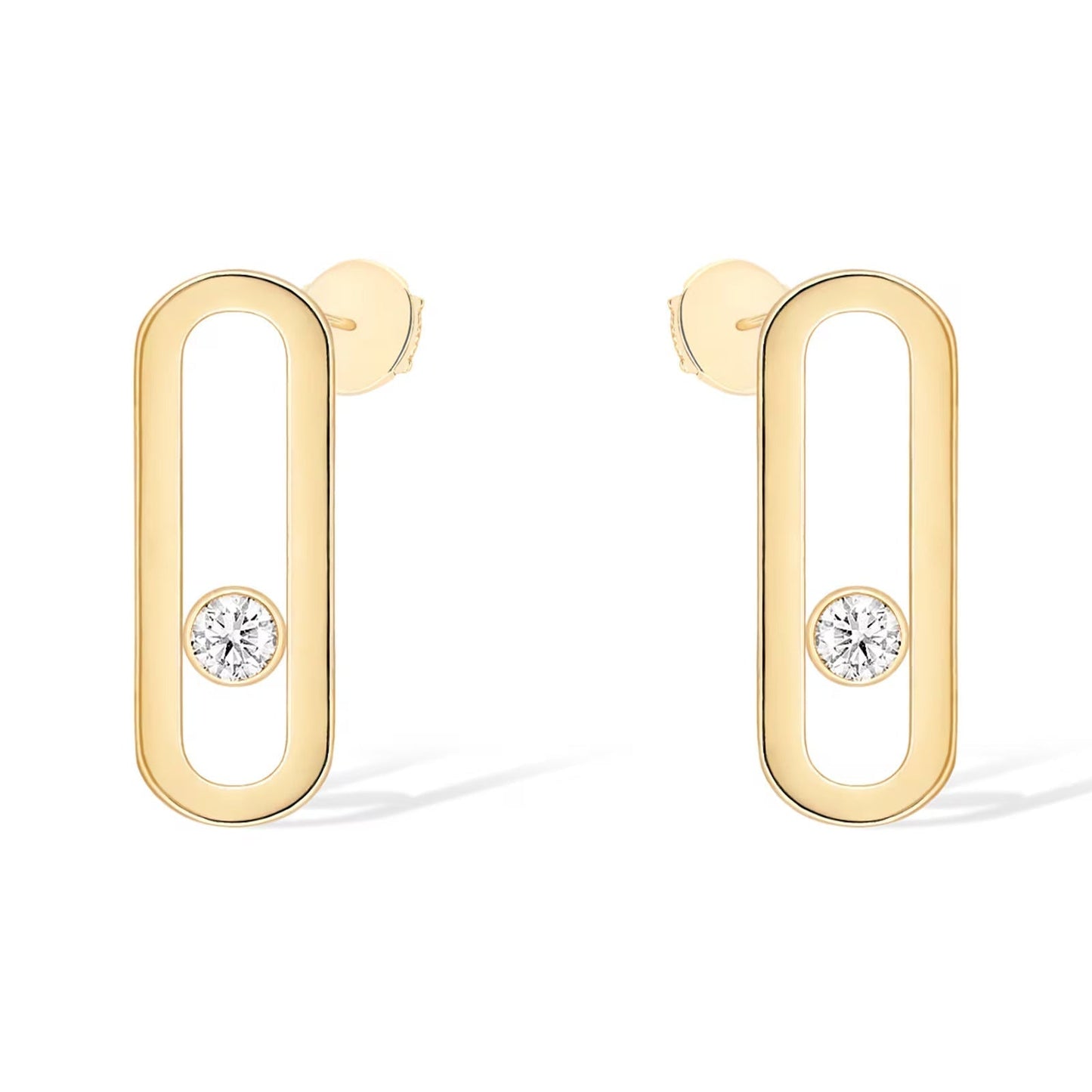 [Lume Jewels]MOVE UNO SMALL 1 DIAMOND EARRINGS