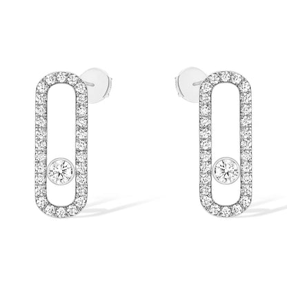 [Lume Jewels]MOVE UNO STUD DIAMOND PAVED EARRINGS