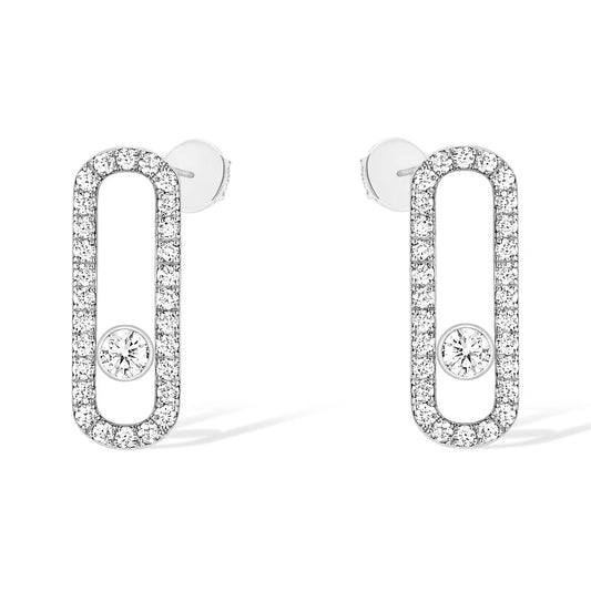 [Lume Jewels]MOVE UNO STUD DIAMOND PAVED EARRINGS