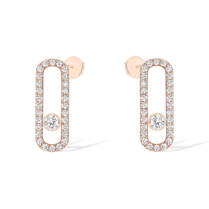 [Lume Jewels]MOVE UNO STUD DIAMOND PAVED EARRINGS