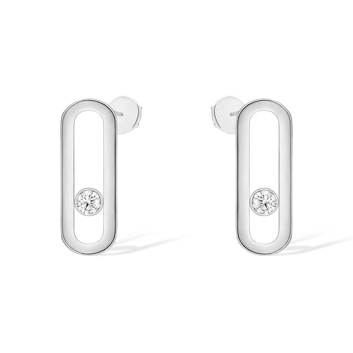 [Lume Jewels]MOVE UNO SMALL 1 DIAMOND EARRINGS
