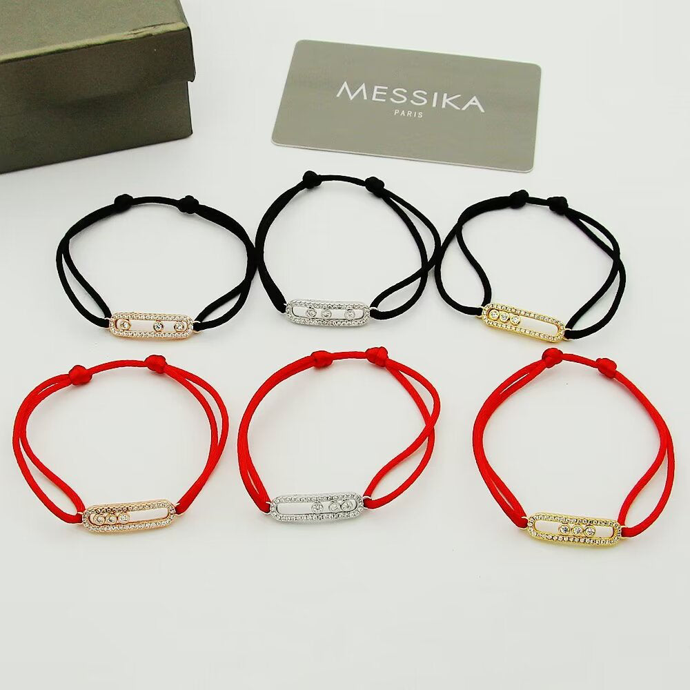 [Lume Jewels]Messika Care(s) pink cord pavé bracelet