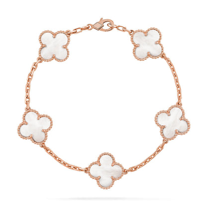 [Lume Jewels]New CLOVER WHITE PEARL MOP 5 MOTIF BRACELET COLLECTION
