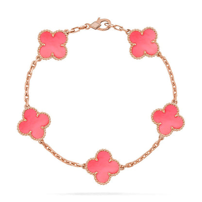 [Lume Jewels]New  CLOVER 5 MOTIFS  PINK MOP BRACELET COLLECTION