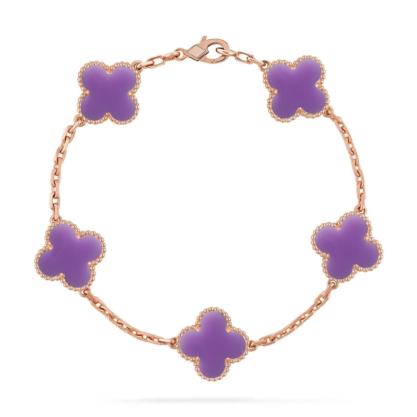 [Lume Jewels]New CLOVER 5 MOTIF LIGHT PURPLE BRACELET COLLECTION