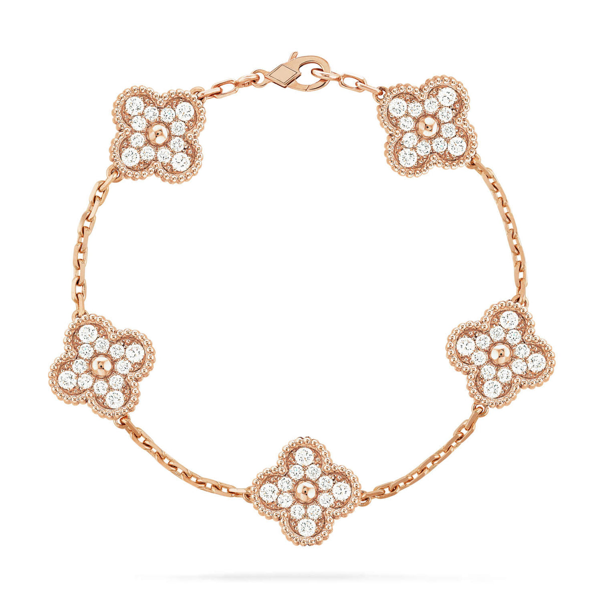 [Lume Jewels] New  CLOVER 5 MOTIF FULL DIAMOND BRACELET COLLECTION