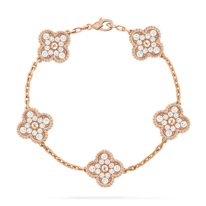 [Lume Jewels] New  CLOVER 5 MOTIF FULL DIAMOND BRACELET COLLECTION