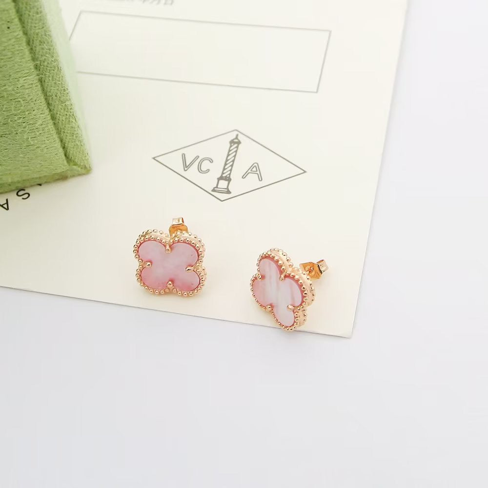 [Lume Jewels]Clover Mini Pink Earrings