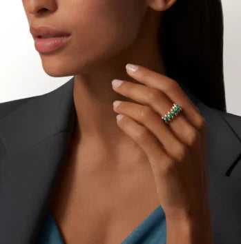 [Lume Jewels]CLASH ELEGANT ROSE GOLD RING FEATURING NATURAL AGATE