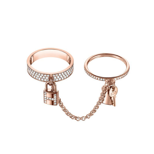 ¡®Lume Jewels¡¯HM KELLY CLOCHETTE DOUBLE RING IN  WITH DIAMONDS