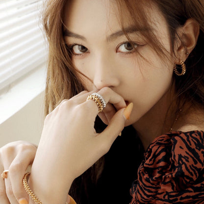 ¡®Lume Jewels¡¯CLASH SMALL HOOP EARRINGS
