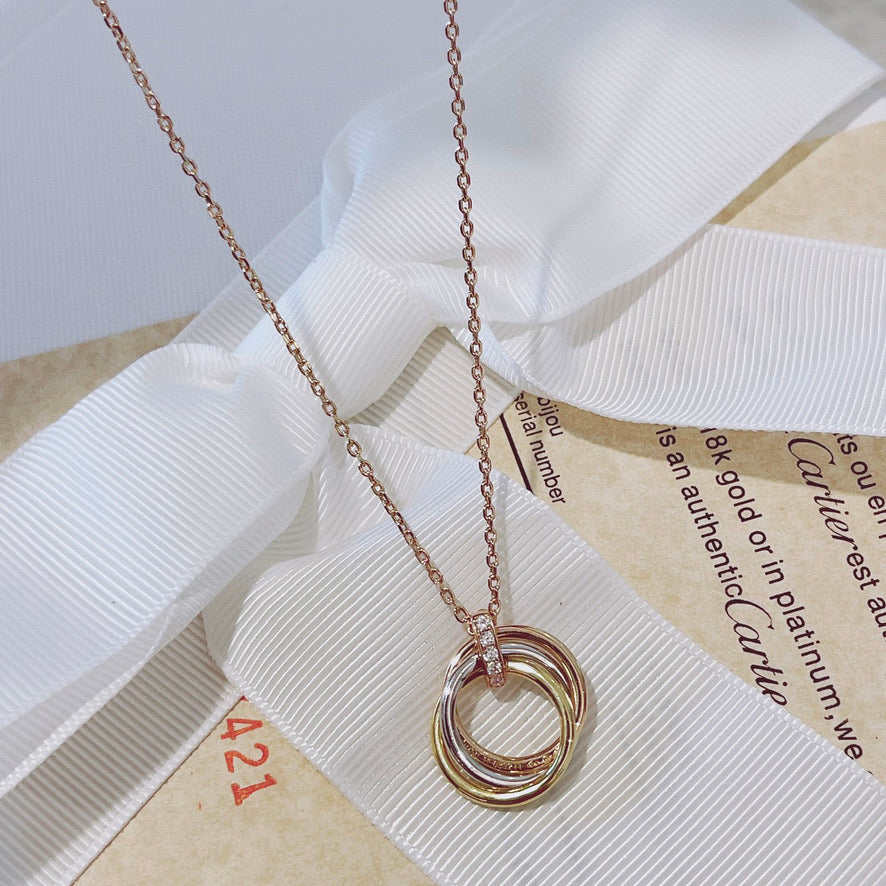¡®Lume Jewels¡¯TRINITY NECKLACE GOLD  DIAMONDS
