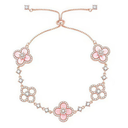 ¡®Lume Jewels¡¯CLOVER 5 MOTIF PINK BLUE RED WHITE BRACELET