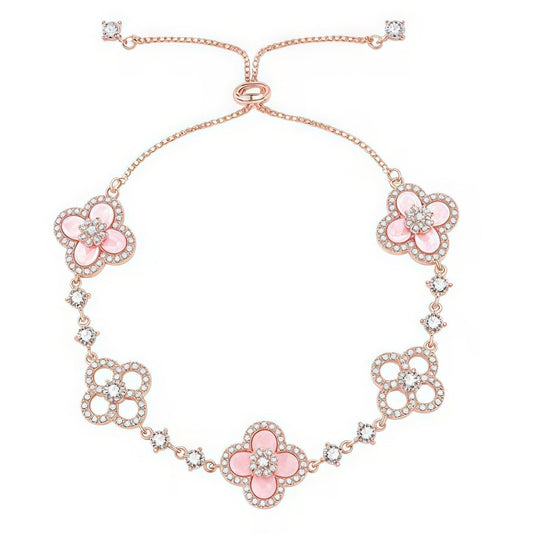 ¡®Lume Jewels¡¯CLOVER 5 MOTIF PINK BLUE RED WHITE BRACELET