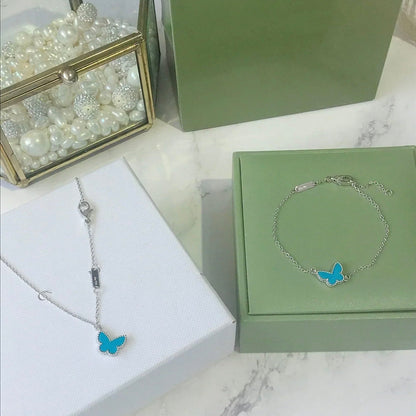 ¡®Lume Jewels¡¯BUTTERFLY TURQUOISE BUTTERFLY BRACELET SILVER