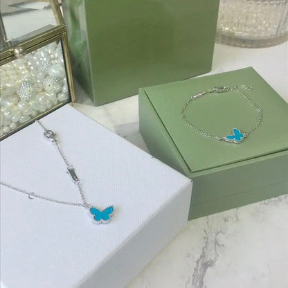¡®Lume Jewels¡¯BUTTERFLY TURQUOISE BUTTERFLY BRACELET SILVER