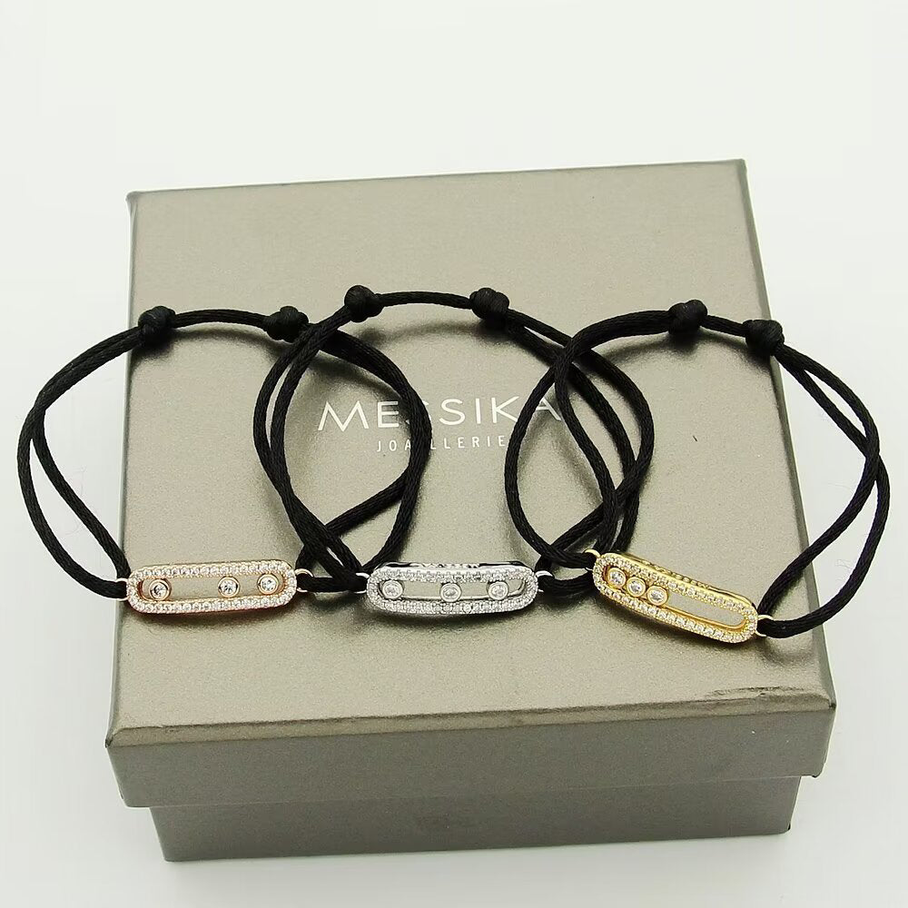 [Lume Jewels]Messika Care(s) pink cord pavé bracelet