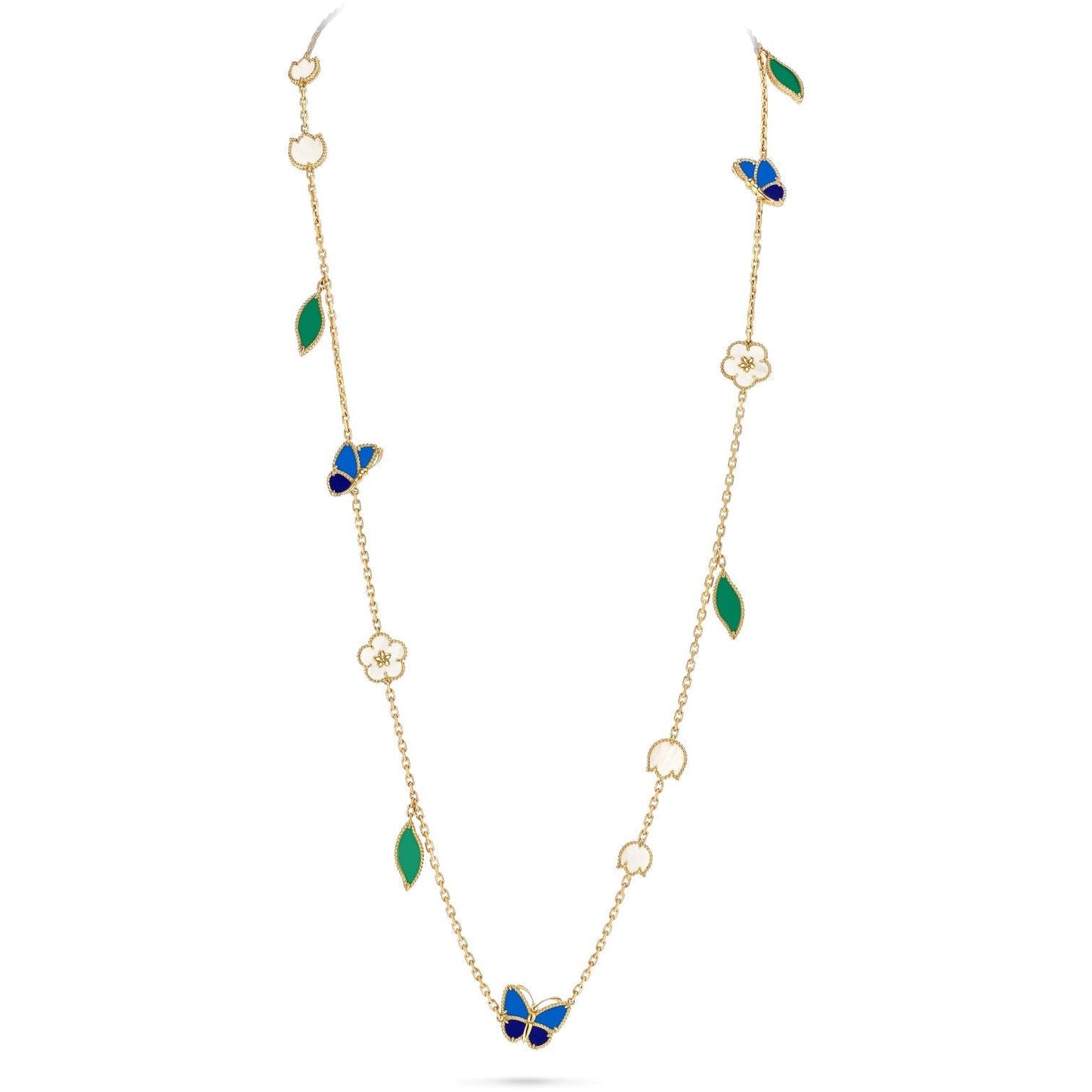 [Lume Jewels]LUCKY SPRING BUTTERFLY 15 FLOWER NECKLACE