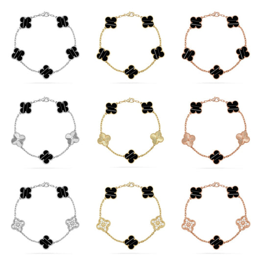 [Lume Jewels]New  CLOVER 5 MOTIF PULSAR STONE BRACELET COLLECTION