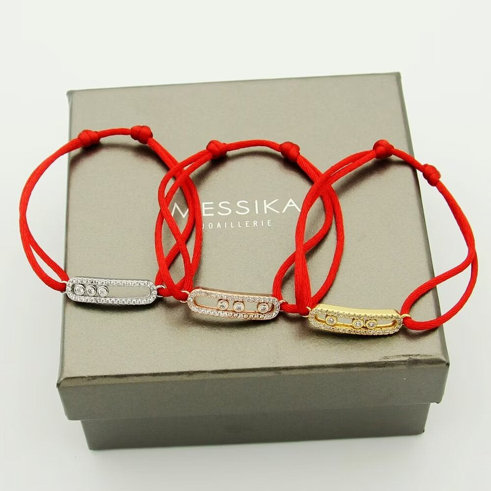 [Lume Jewels]Messika Care(s) pink cord pavé bracelet